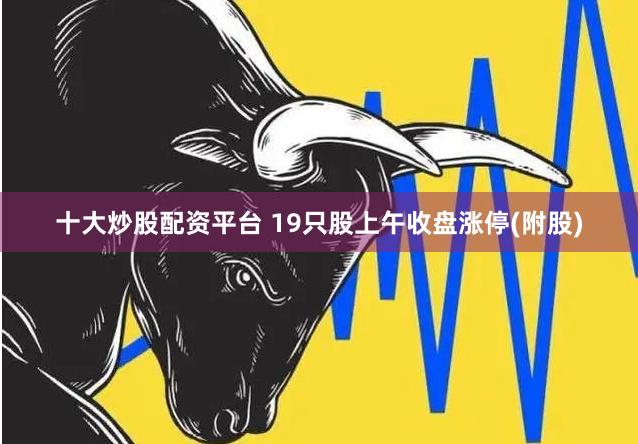 十大炒股配资平台 19只股上午收盘涨停(附股)